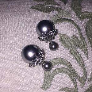 Tribale Love two sided Tahitian black gray pearl